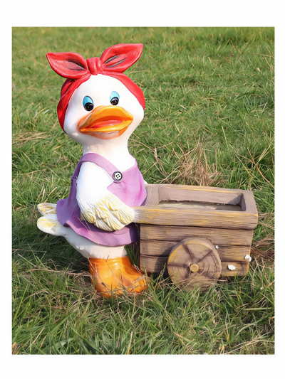 Садовая фигурка кашпо BowDuck-2